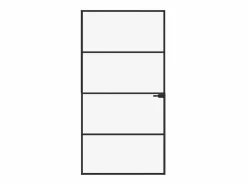 Puerta interior vidrio templado y aluminio 102x201,5 cm ES395826
