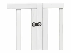 Puerta para perros con puerta plegable de 6 paneles, blanca, 300 cm, madera de álamo Seguridad Para Mascotas