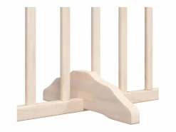 Hot Puerta para perros plegable 10 paneles madera de álamo 800 cm Seguridad Para Mascotas