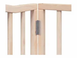 Hot Puerta para perros plegable 10 paneles madera de álamo 800 cm Seguridad Para Mascotas
