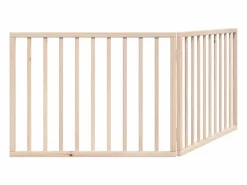 Puerta para perros plegable de 2 paneles, 160 cm, madera de álamo Seguridad Para Mascotas
