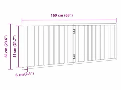 Puerta para perros plegable de 2 paneles, 160 cm, madera de álamo Seguridad Para Mascotas