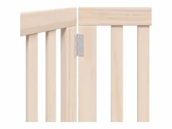 Discount Clicnbuy Puerta para perros plegable 2 paneles madera de álamo 160 cm Marru00f3n