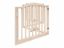 Online Puerta para perros plegable 4 paneles madera de álamo 320 cm Seguridad Para Mascotas