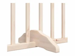 Online Puerta para perros plegable 4 paneles madera de álamo 320 cm Seguridad Para Mascotas