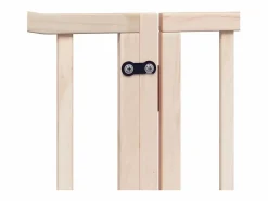 Hot Clicnbuy Puerta para perros plegable 6 paneles madera de álamo 480 cm Marru00f3n