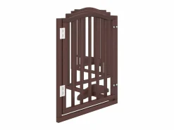 Outlet Puerta para perros plegable 6 paneles álamo marrón roble 300 cm Seguridad Para Mascotas