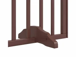 Outlet Puerta para perros plegable 6 paneles álamo marrón roble 300 cm Seguridad Para Mascotas