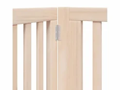 Hot Puerta para perros plegable 4 paneles madera de álamo 320 cm Seguridad Para Mascotas