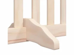 Hot Puerta para perros plegable 4 paneles madera de álamo 320 cm Seguridad Para Mascotas