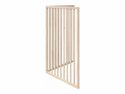 Clicnbuy Puerta para perros plegable de 2 paneles, 160 cm, madera de álamo