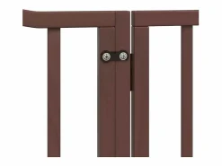 Online Clicnbuy Puerta para perros plegable 4 paneles álamo marrón roble 320 cm Marru00f3n