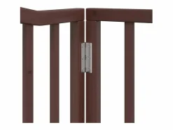 Online Clicnbuy Puerta para perros plegable 4 paneles álamo marrón roble 320 cm Marru00f3n