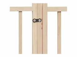 Discount Clicnbuy Puerta para perros plegable 6 paneles madera de álamo 480 cm Marru00f3n