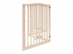Clicnbuy Puerta para perros plegable 4 paneles madera de álamo 320 cm