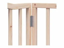 Clicnbuy Puerta para perros plegable 4 paneles madera de álamo 320 cm