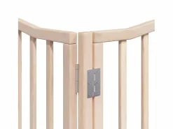 Sale Clicnbuy Puerta para perros plegable 8 paneles madera de álamo 640 cm Marru00f3n