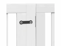 Clicnbuy Puerta para perros plegable 4 paneles madera álamo blanca 320cm