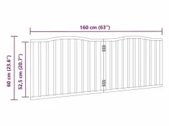 Clicnbuy Puerta para perros plegable 2 paneles madera de álamo 160 cm