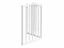 Outlet Clicnbuy Puerta para perros plegable 3 paneles madera álamo blanca 150cm Blanco