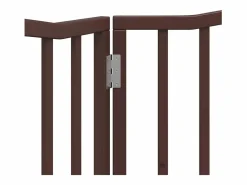 Clicnbuy Puerta para perros plegable 2 paneles álamo marrón roble 160 cm