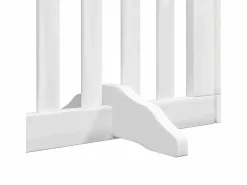 Clicnbuy Puerta para perros plegable 3 paneles madera álamo blanca 300cm