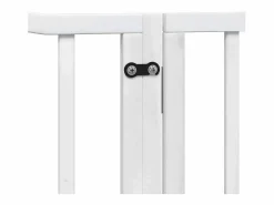 Clearance Puerta para perros plegable 4 paneles madera álamo blanca 320cm Seguridad Para Mascotas
