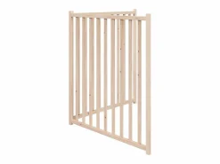 Clicnbuy Puerta para perros plegable 2 paneles madera de abeto 160 cm