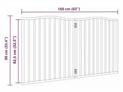 Discount Puerta para perros plegable 2 paneles madera álamo blanca 160cm Seguridad Para Mascotas
