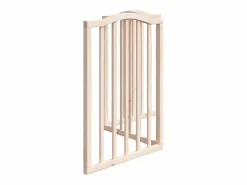 Outlet Clicnbuy Puerta para perros plegable 3 paneles madera de álamo 150 cm Marru00f3n
