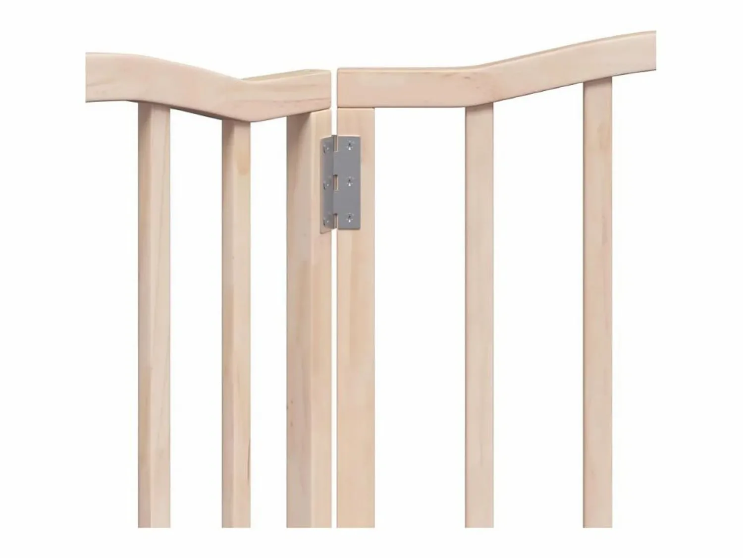 Outlet Clicnbuy Puerta para perros plegable 3 paneles madera de álamo 150 cm Marru00f3n