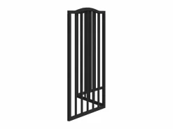 Clicnbuy Puerta para perros plegable 3 paneles madera álamo negra 150 cm Negro
