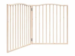 Online Puerta para perros plegable 2 paneles madera de álamo 160 cm Seguridad Para Mascotas