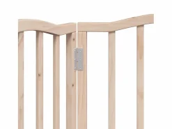 New Puerta para perros plegable 3 paneles madera de álamo 150 cm Seguridad Para Mascotas