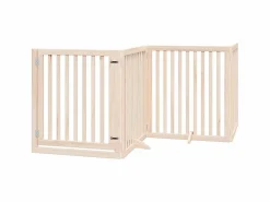 Clicnbuy Puerta para perros plegable 10 paneles madera de álamo 800 cm