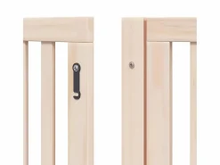 Clicnbuy Puerta para perros plegable 10 paneles madera de álamo 800 cm