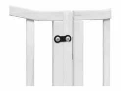Online Puerta para perros plegable 3 paneles madera álamo blanca 300cm Seguridad Para Mascotas