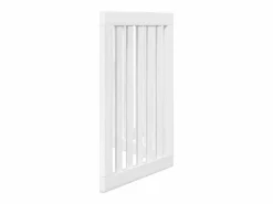 Clicnbuy Puerta para perros plegable 3 paneles madera álamo blanca 150cm
