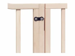 Clicnbuy Puerta para perros plegable 6 paneles madera de álamo 480 cm