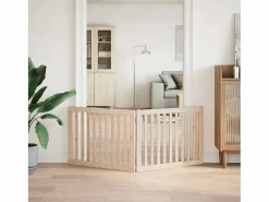 Online Puerta para perros plegable de 2 paneles, 160 cm, madera de álamo Seguridad Para Mascotas