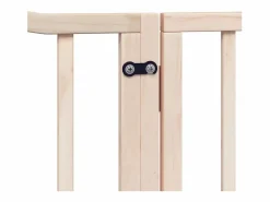 Puerta para perros plegable 8 paneles madera de álamo 640 cm Seguridad Para Mascotas