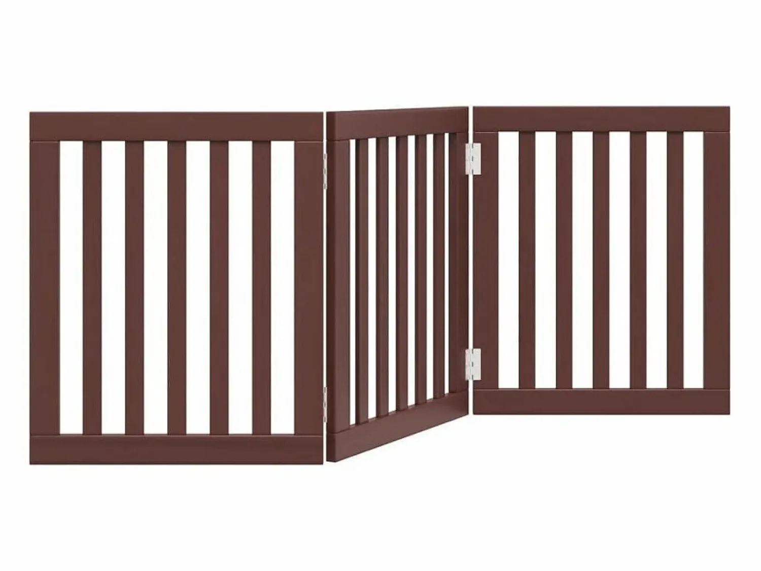 Best Puerta para perros plegable 3 paneles madera álamo marrón 150cm Seguridad Para Mascotas