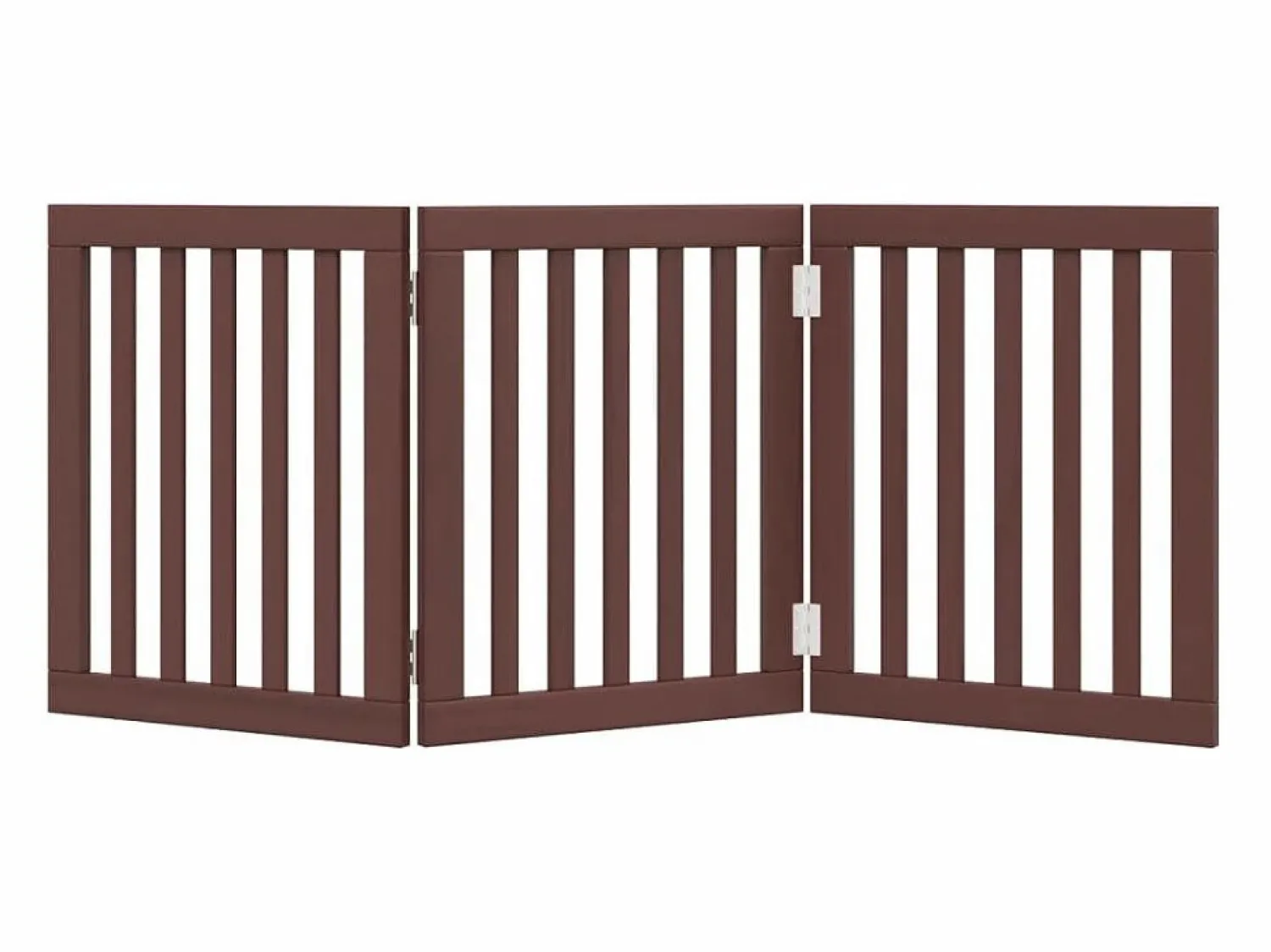 Best Puerta para perros plegable 3 paneles madera álamo marrón 150cm Seguridad Para Mascotas
