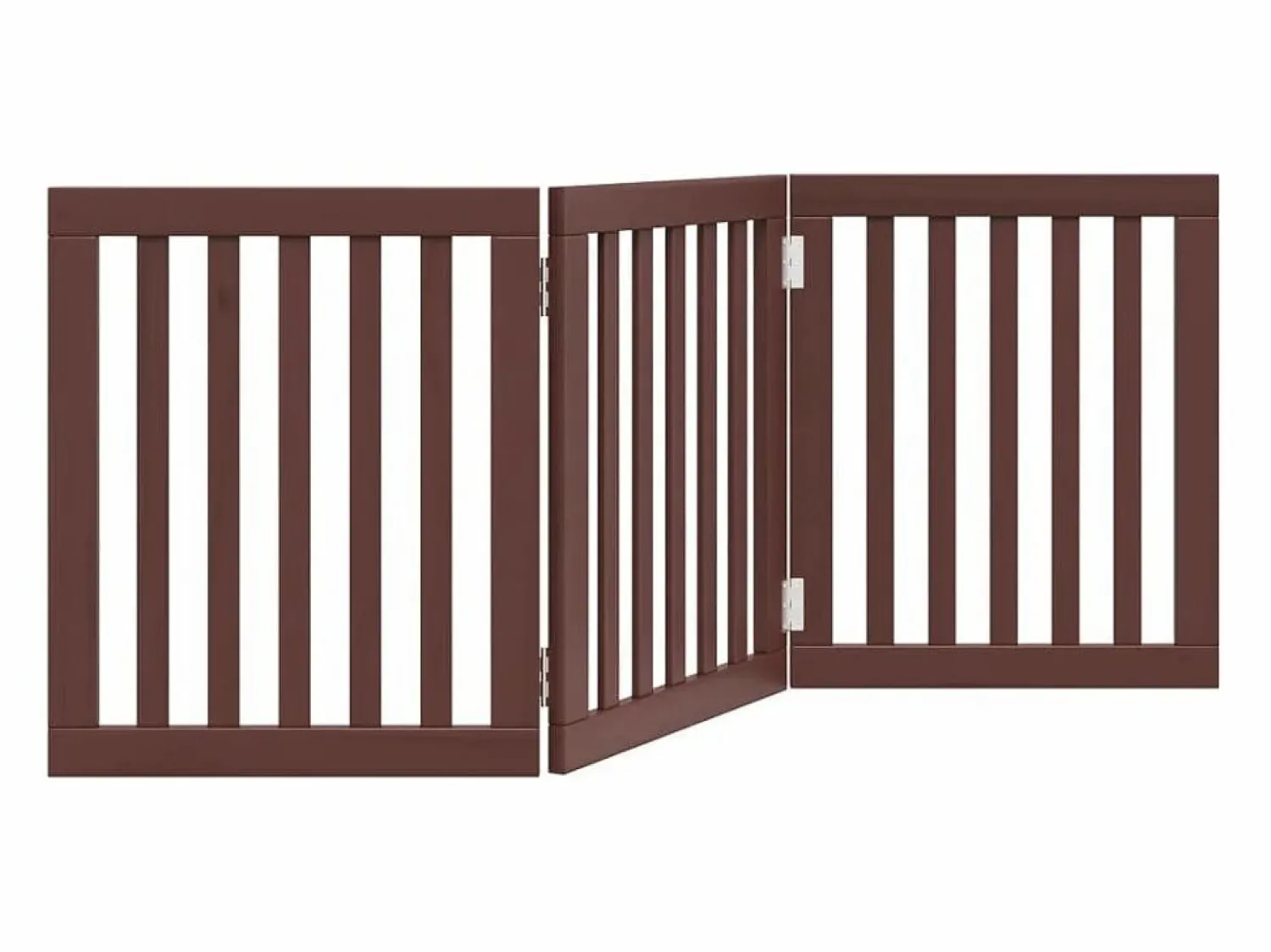 Best Puerta para perros plegable 3 paneles madera álamo marrón 150cm Seguridad Para Mascotas