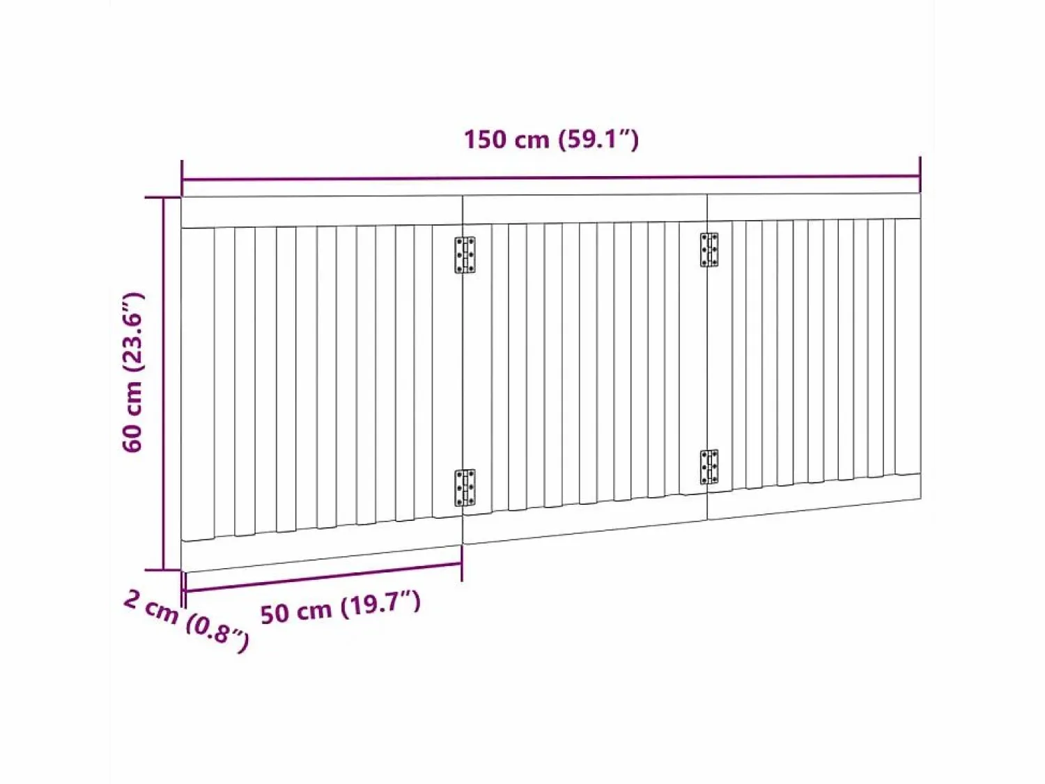 Best Puerta para perros plegable 3 paneles madera álamo marrón 150cm Seguridad Para Mascotas