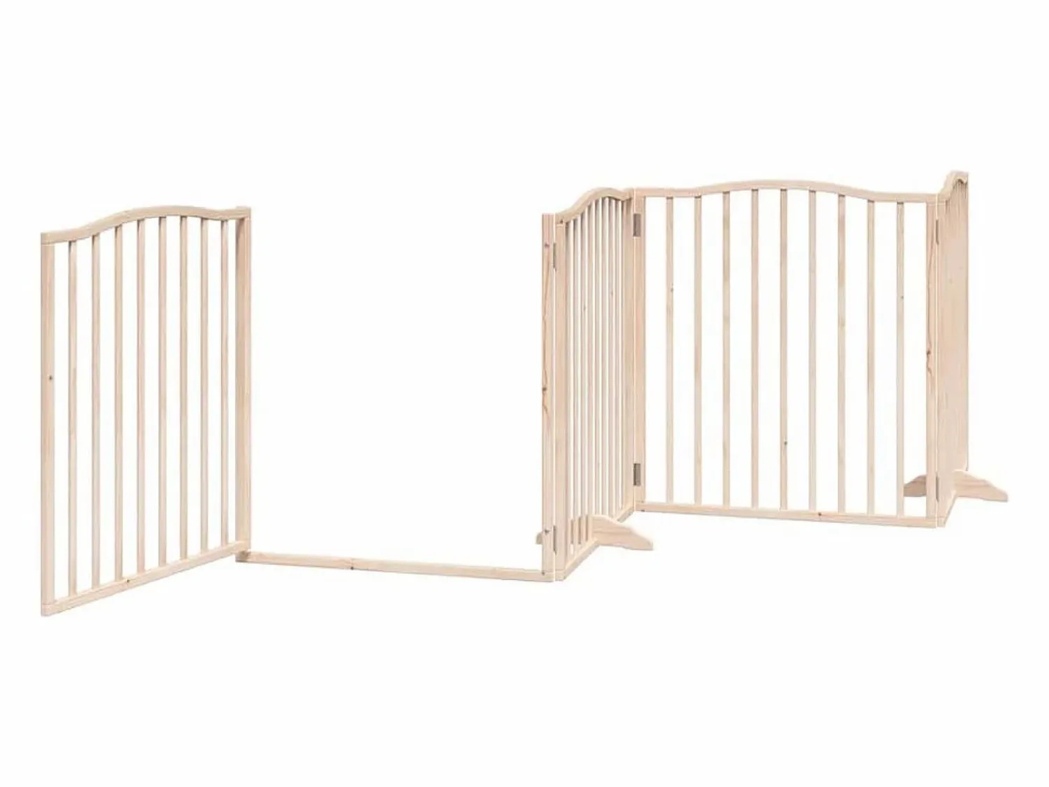 Clicnbuy Puerta para perros plegable 12 paneles madera de álamo 960 cm