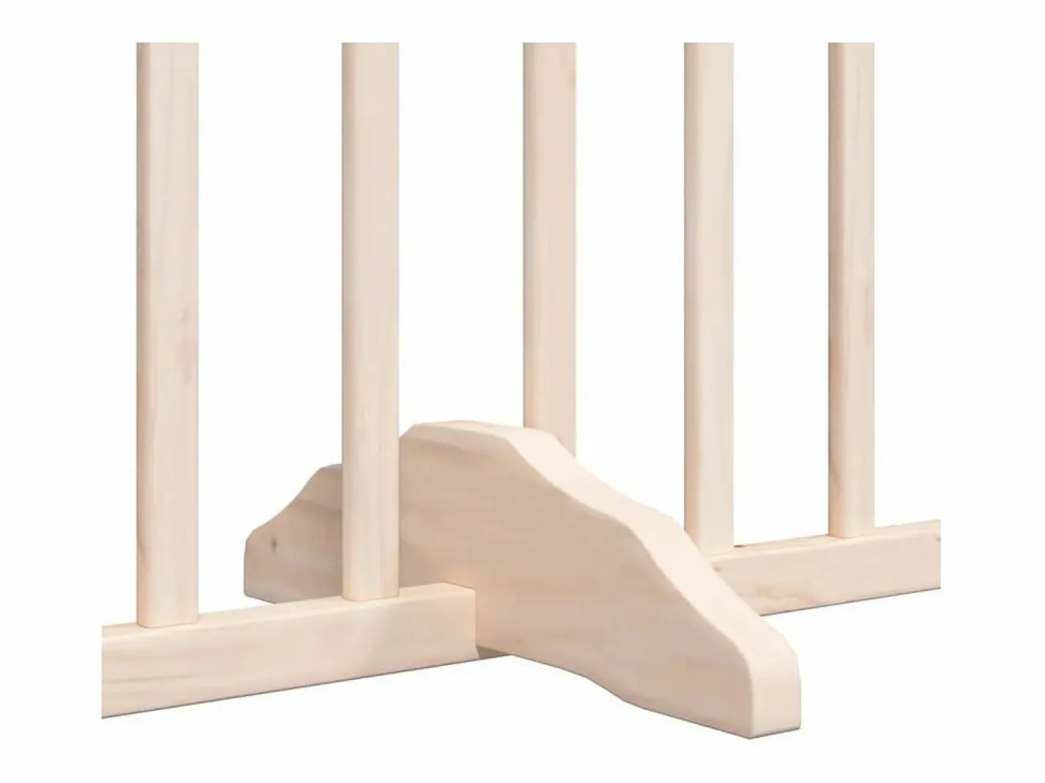 Clicnbuy Puerta para perros plegable 12 paneles madera de álamo 960 cm