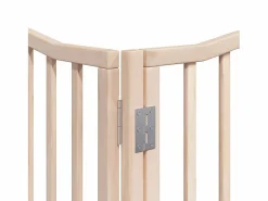 Clicnbuy Puerta para perros plegable 12 paneles madera de álamo 960 cm