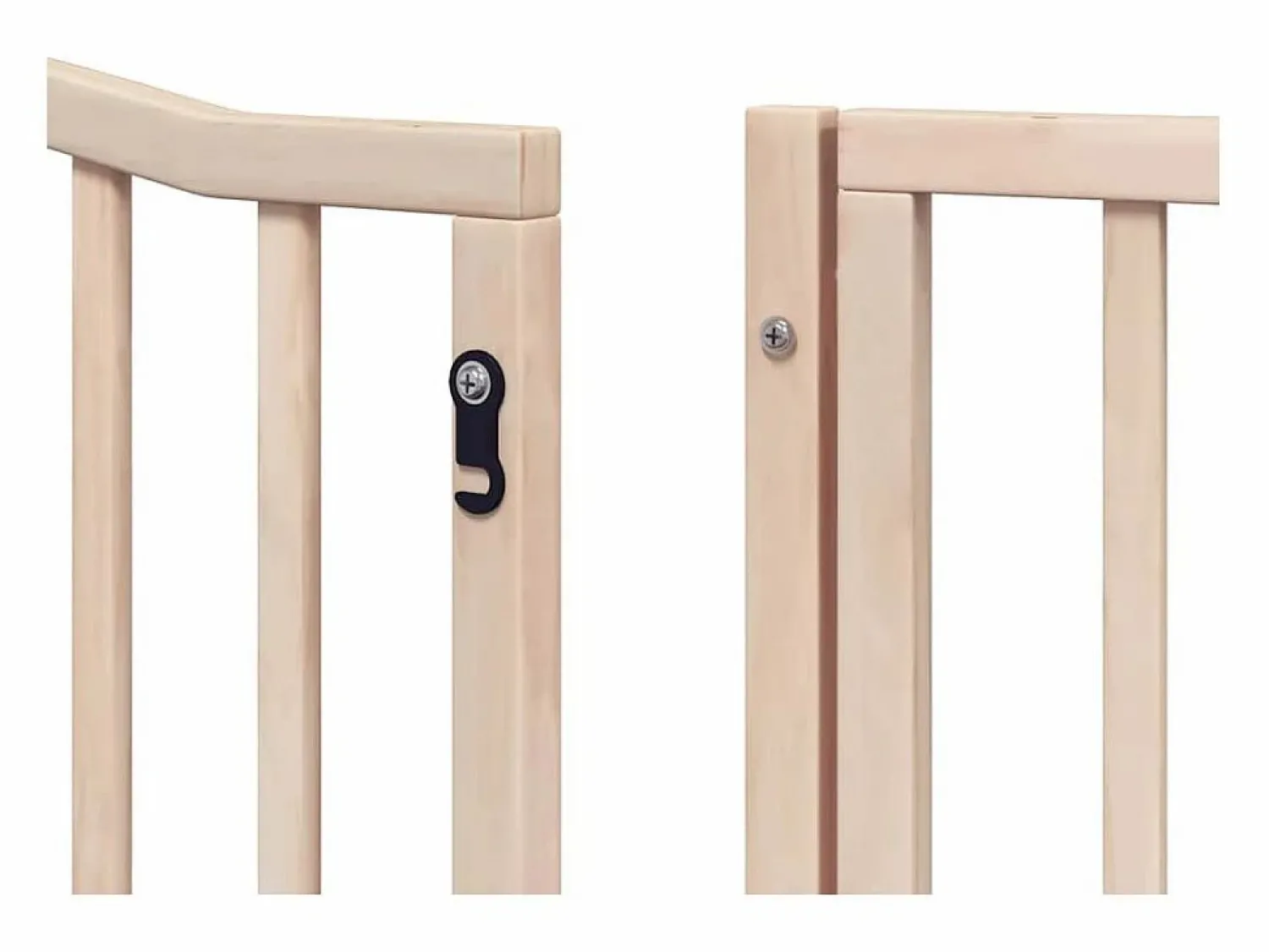 Clicnbuy Puerta para perros plegable 12 paneles madera de álamo 960 cm