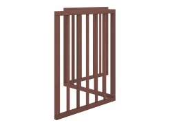 Discount Puerta para perros plegable 3 paneles madera álamo marrón 150cm Seguridad Para Mascotas